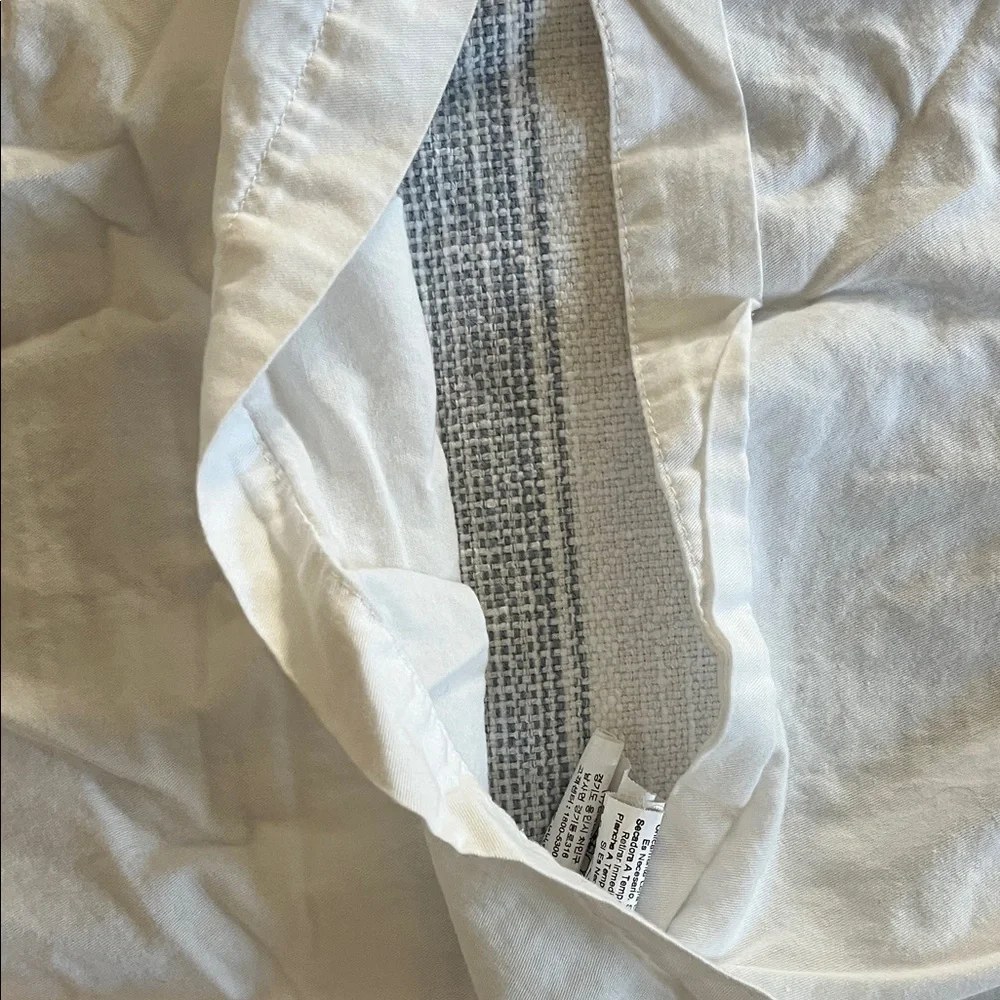 Pottery Barn striped pillow covers 100% cotton 20 x 26 coastal set of two